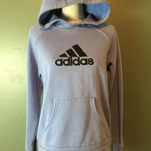 EUC SLATE BLUE ADIDAS POCKET HOODIE SIZE MEDIUM